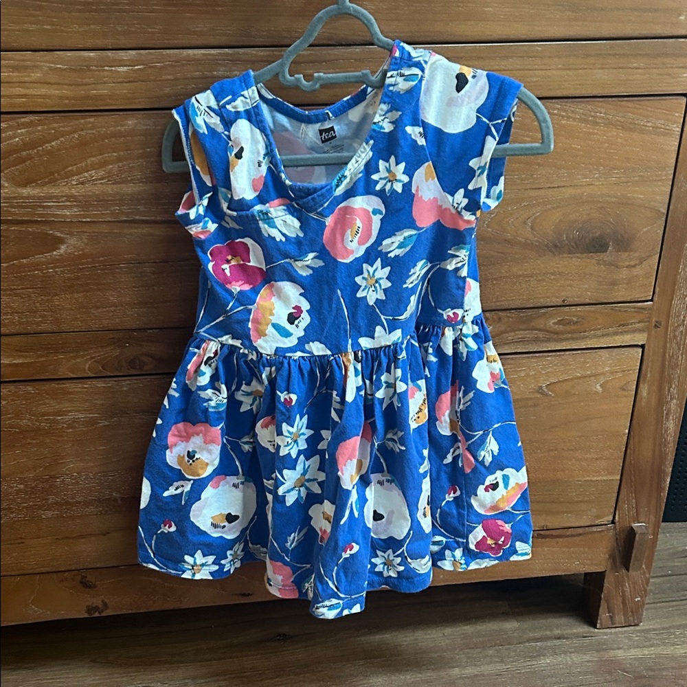 Tea Collection Blue Floral Kids Dress